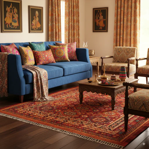 Carpets and rugs for living areas and bedrooms